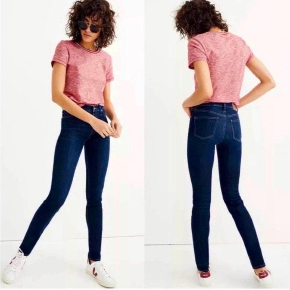 Madewell 9” High-Rise Skinny Jeans Womens DarkWash Everyday Denim Size 25